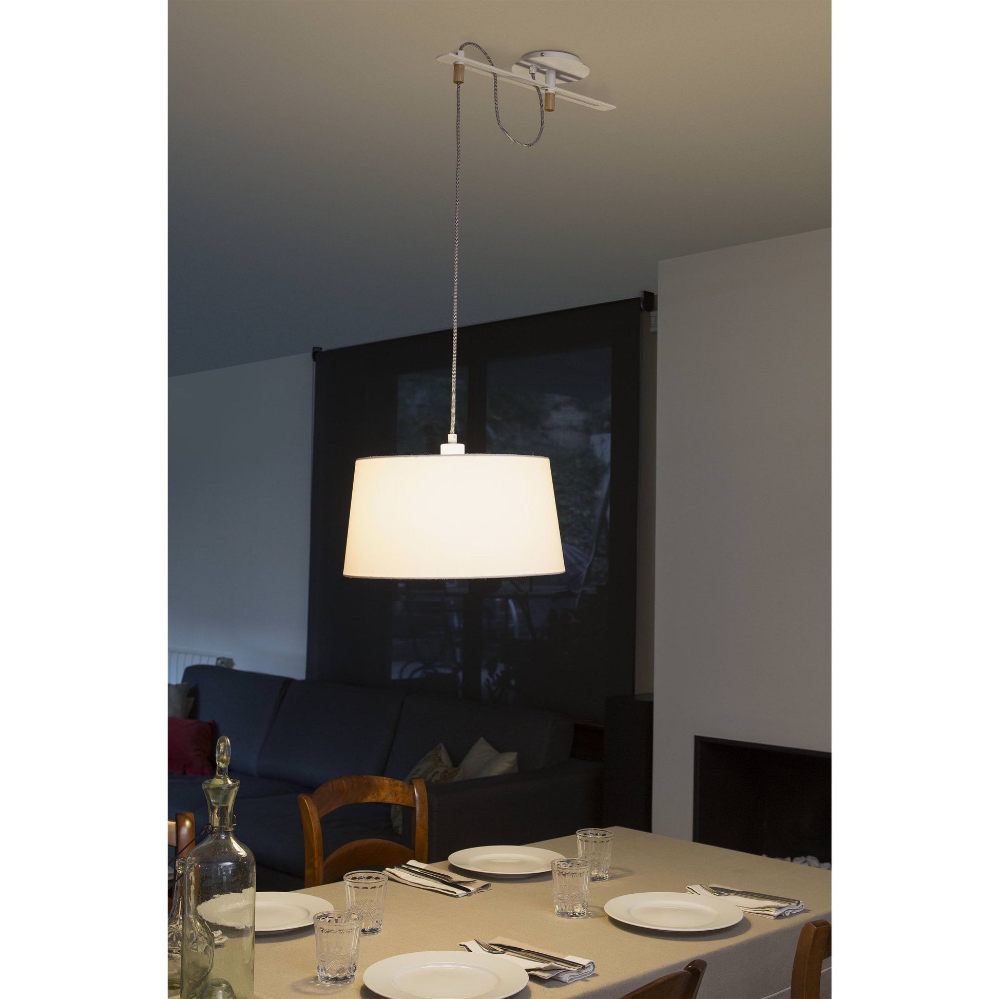 Faro Faro 28394 Lampada Sospensione Bianca Fusta