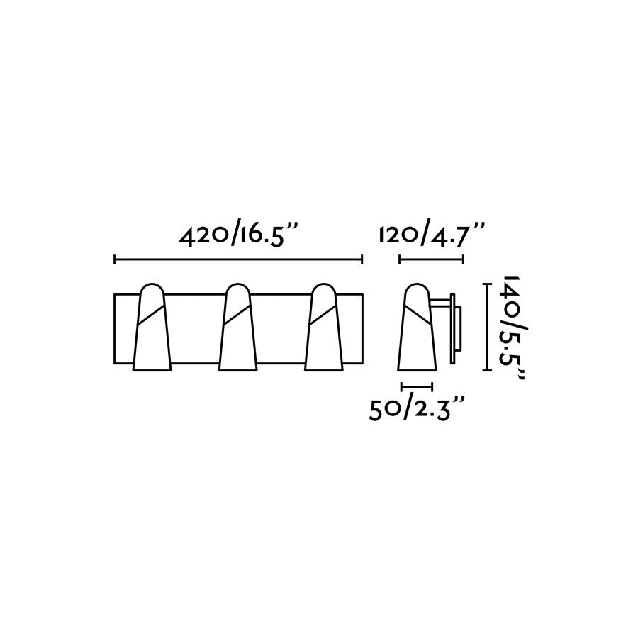 Applique Da Parete In Metallo a 3 Luci Mpc 29027