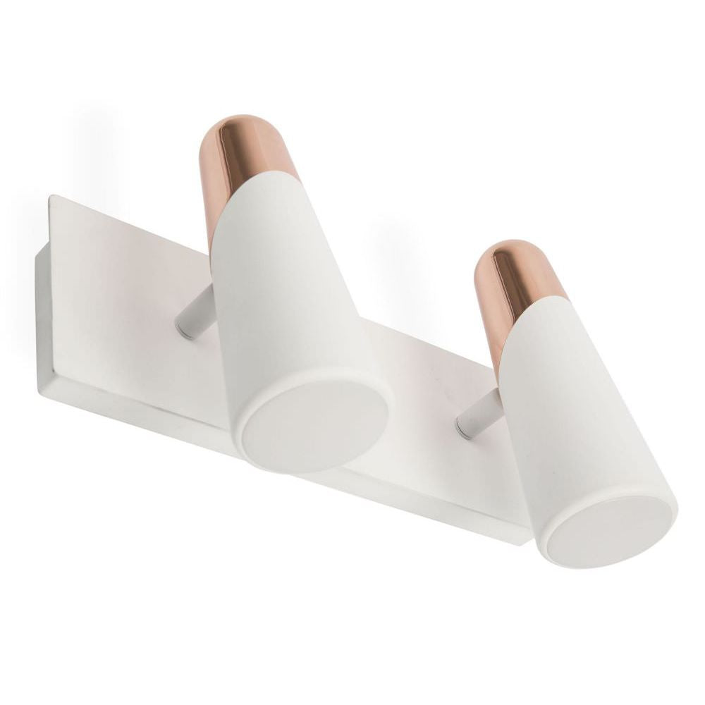 Faro Faro 29034 Applique Da Parete Metallo Bianco e Rame