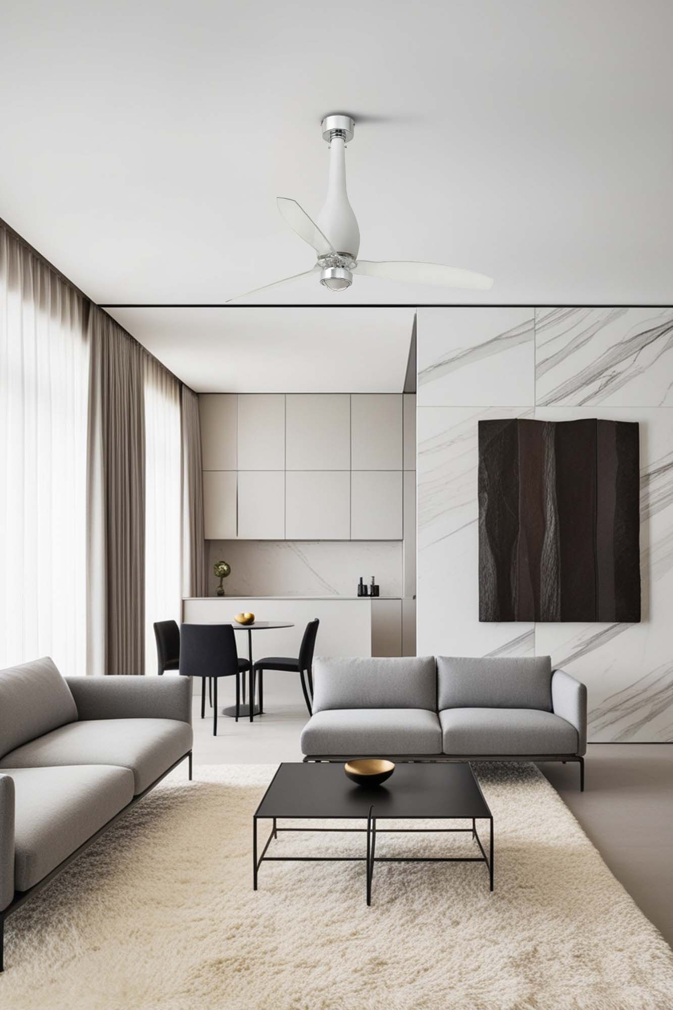 ventilatore da soffitto eterfan M LED eleganza e efficiena