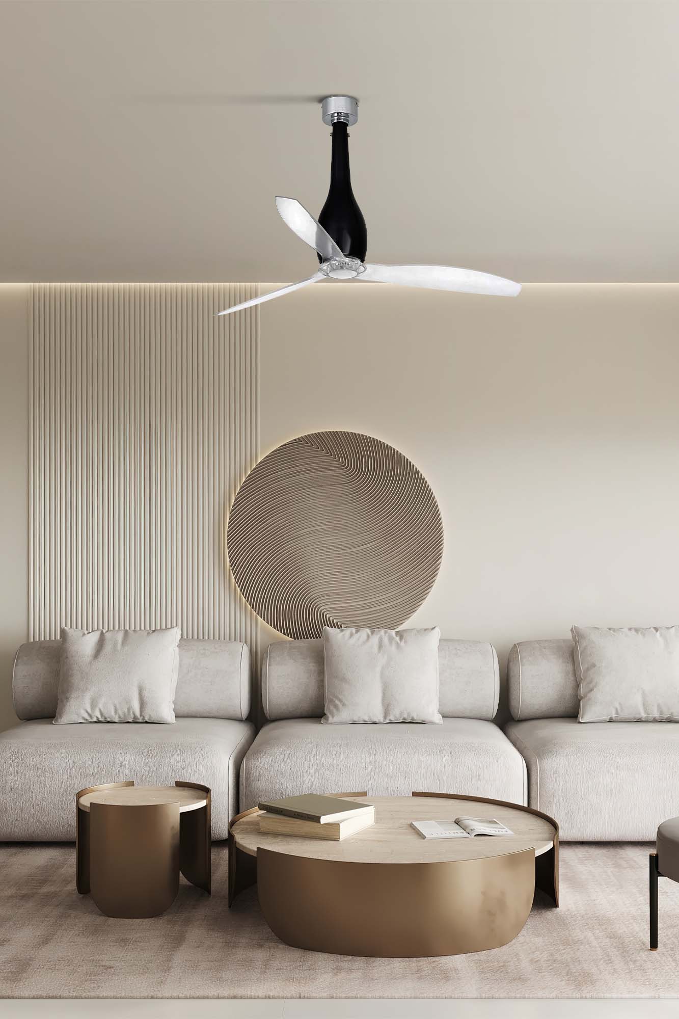 Ventilatore Nero Da Soffitto Senza Luce In Offerta
