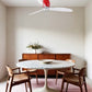 Ventilatore Eterfan M LED rosso lucido trasparente inverso