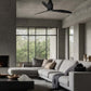 Ventilatore Senza Luce Eterfan Nero Opaco Con Motore Dc