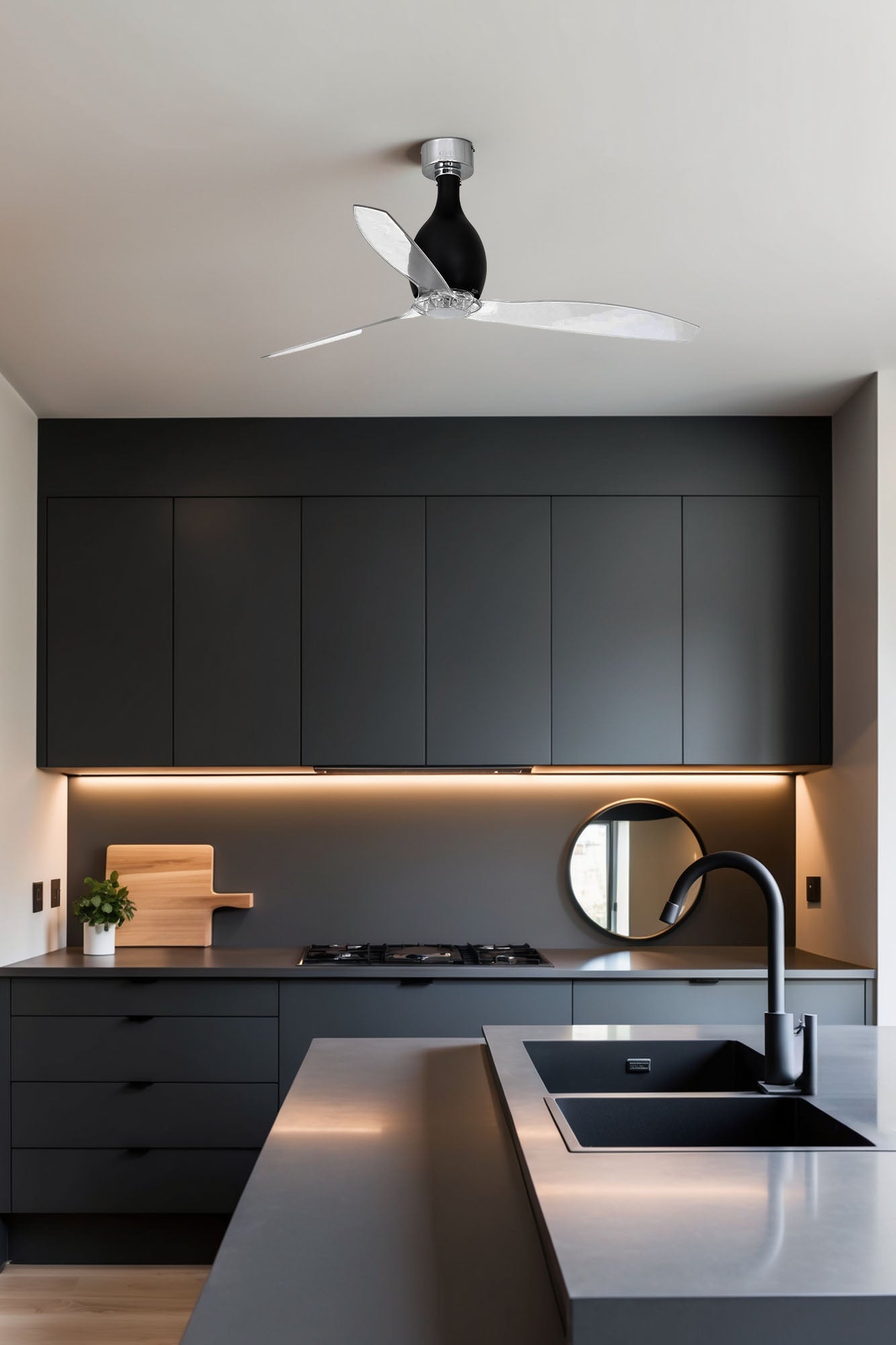 Ventilatore Nero Per Soffitto Con Telecomando Mini Eterfan