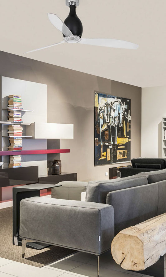 Ventilatore Nero Da Soffitto Con Telecomando