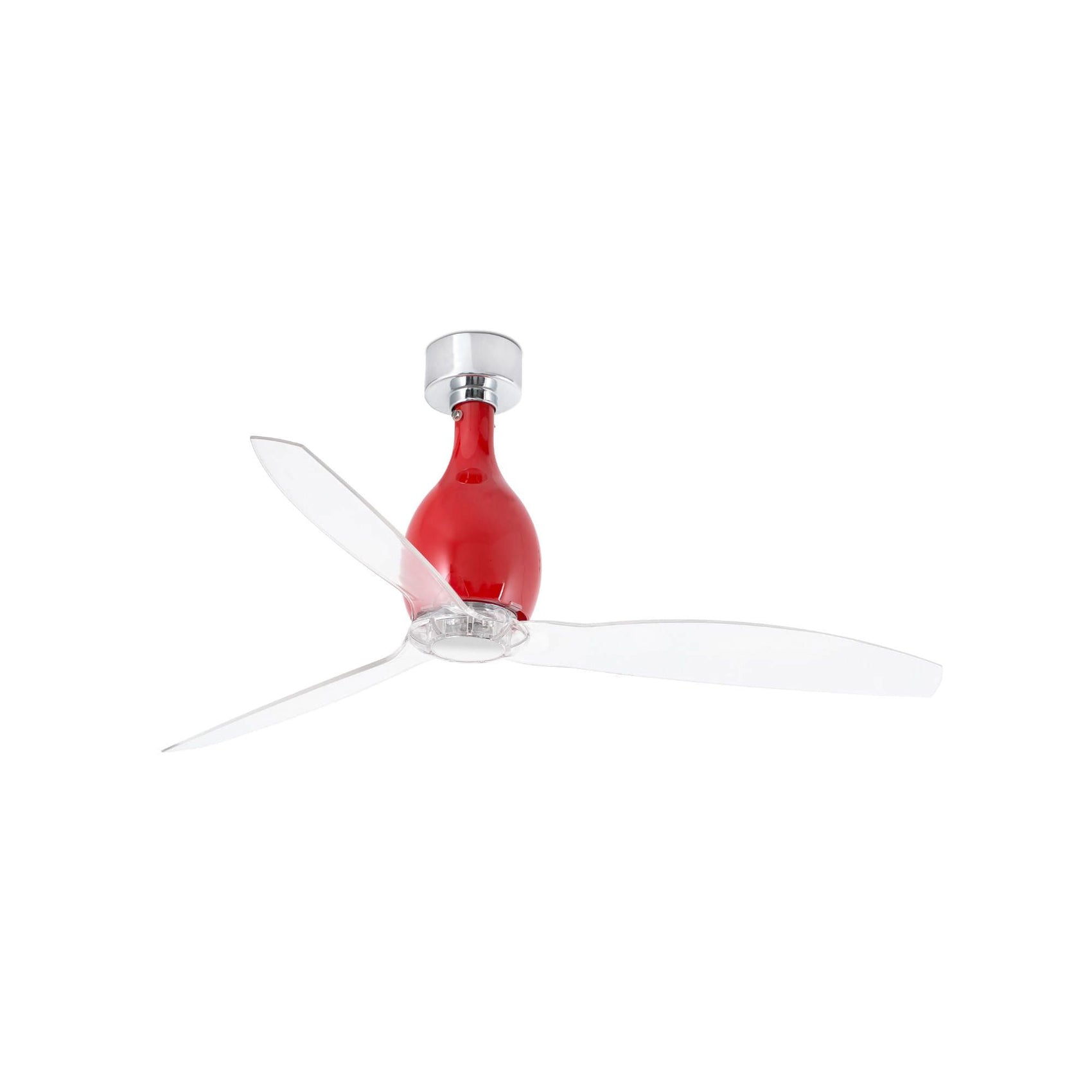 Elegante Ventilatore Rosso Da Soffitto Senza Luce Moderno