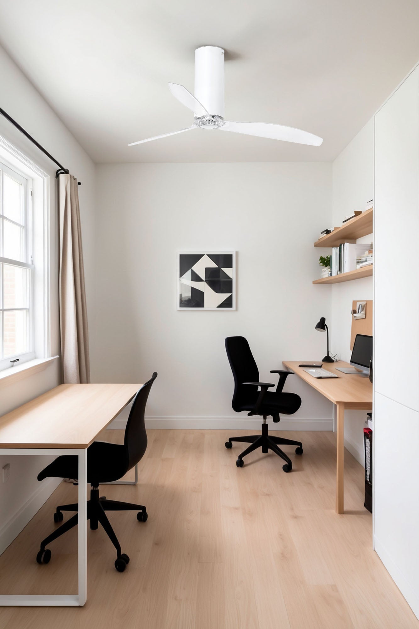 Ventilatore a Soffitto Senza Luce Bianco