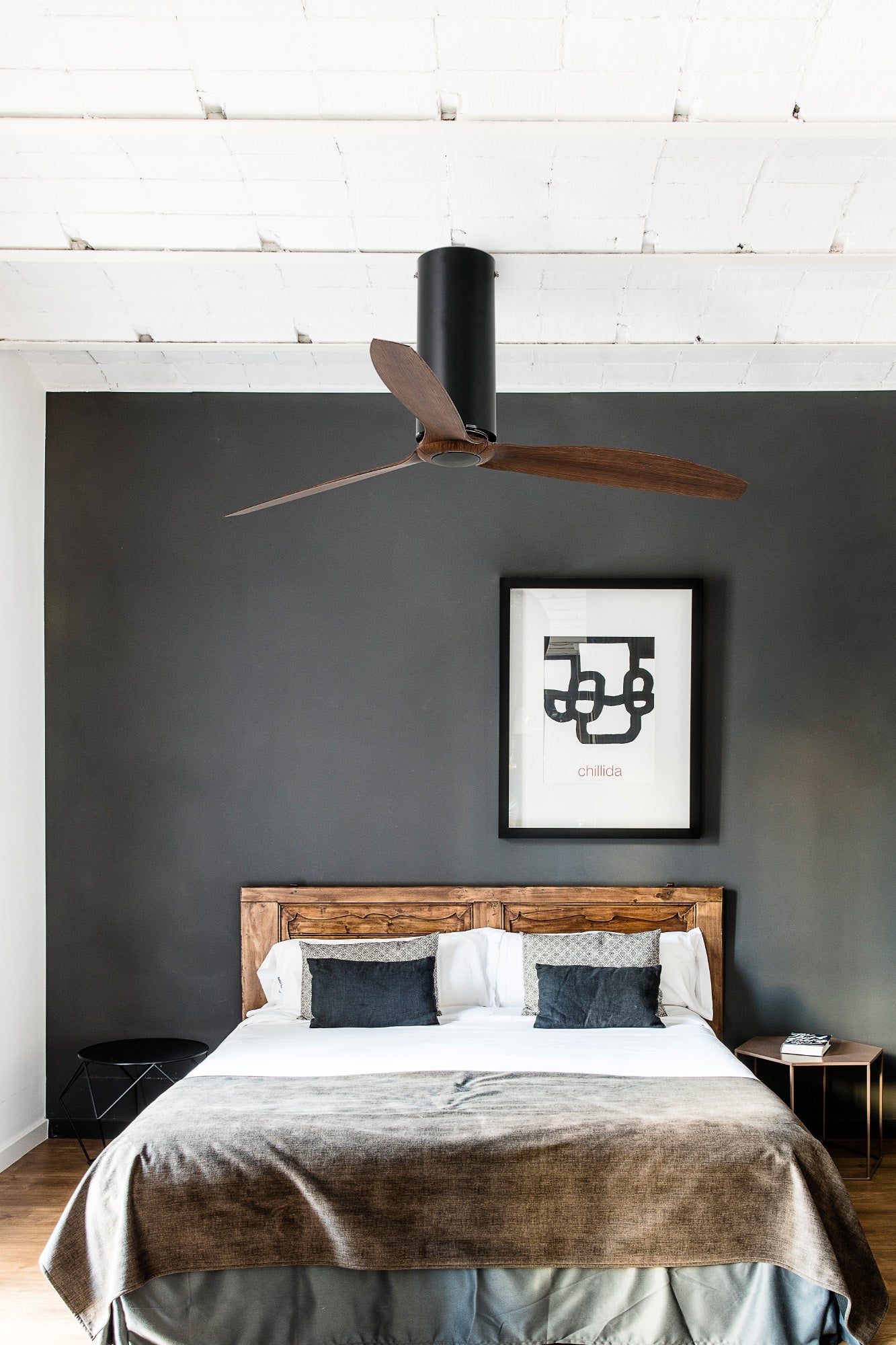 Ventilatore Da Soffitto Senza Luce Nero