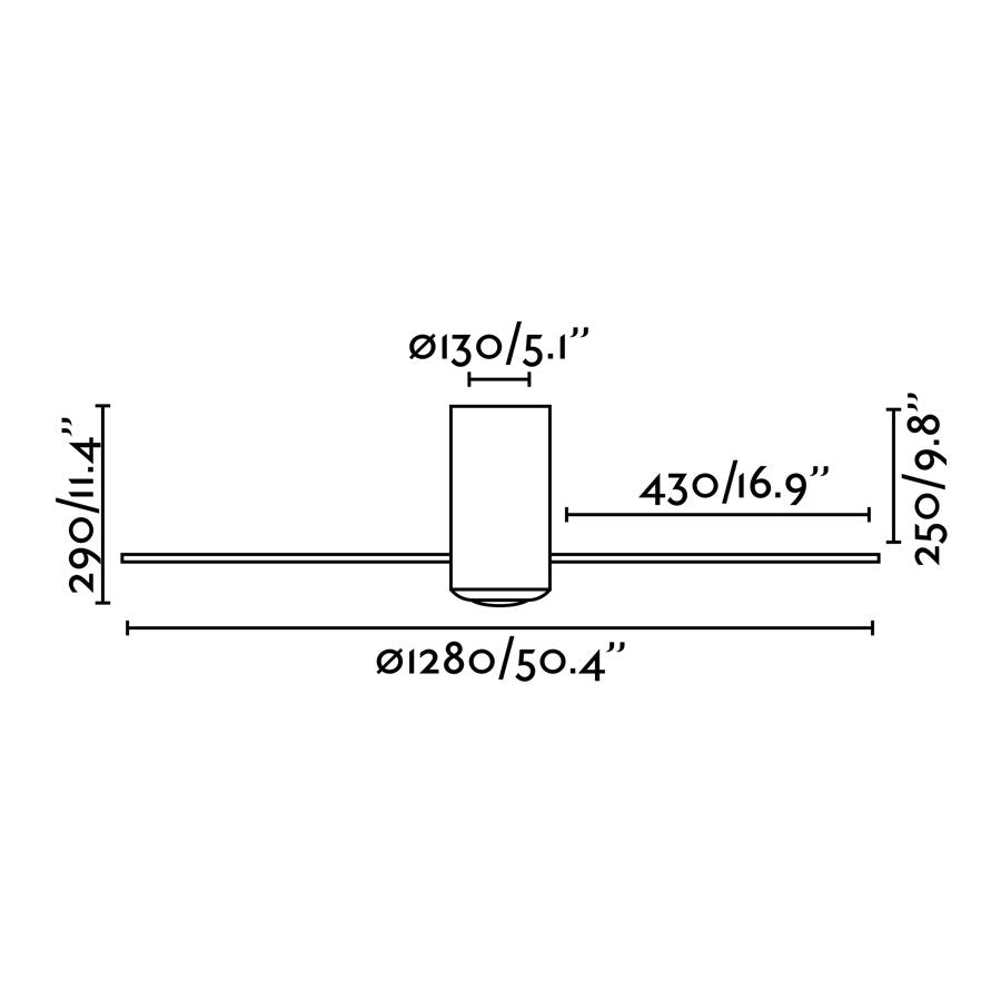 Ventilatore Bianco Opaco Con Pale Trasparenti Per Soffitto