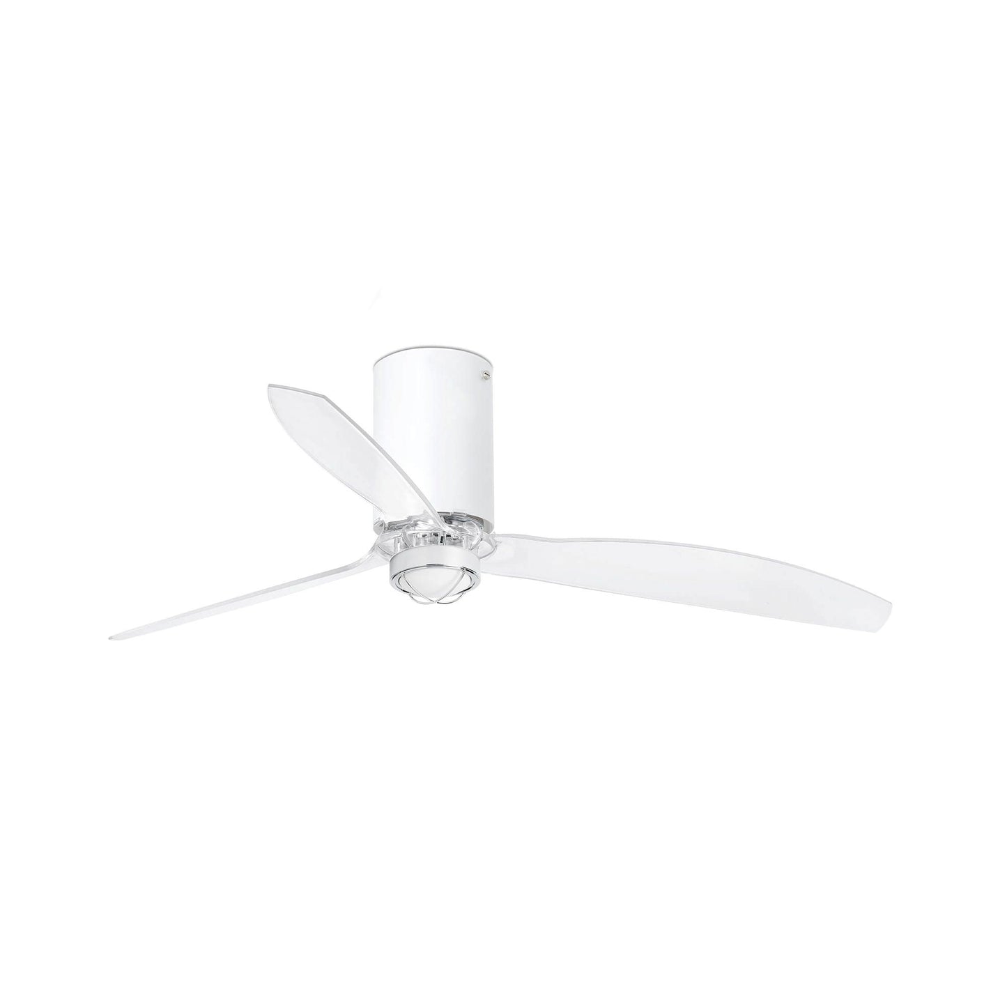 Ventilatore Mini Tube Fan bianco opaco trasparente con luce