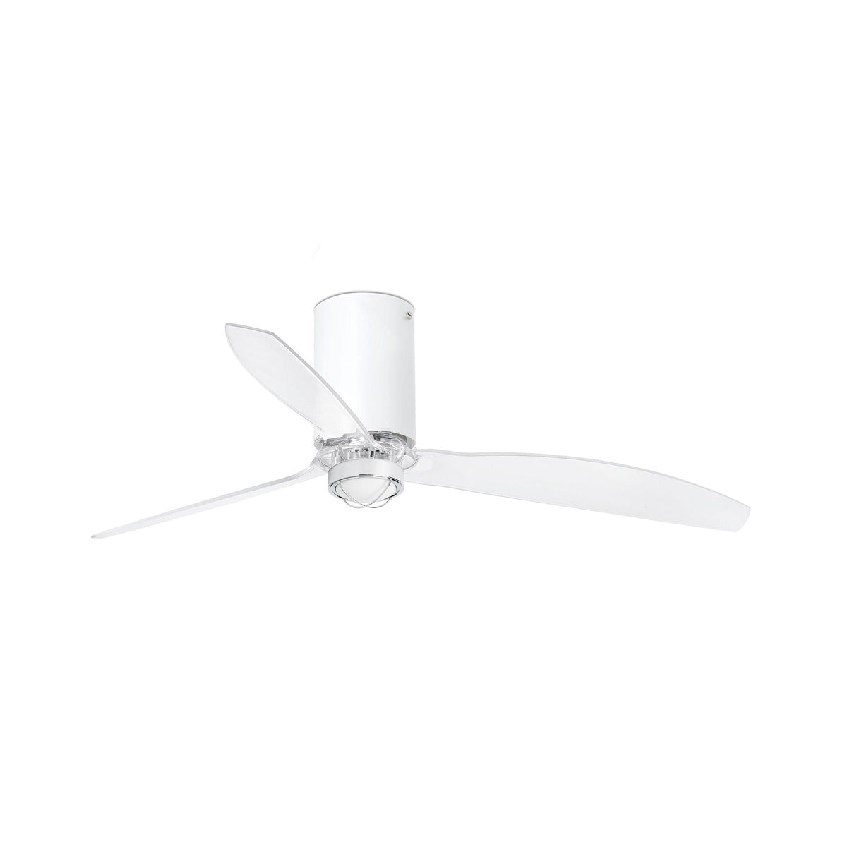 Ventilatore Mini Tube Fan bianco opaco trasparente con luce