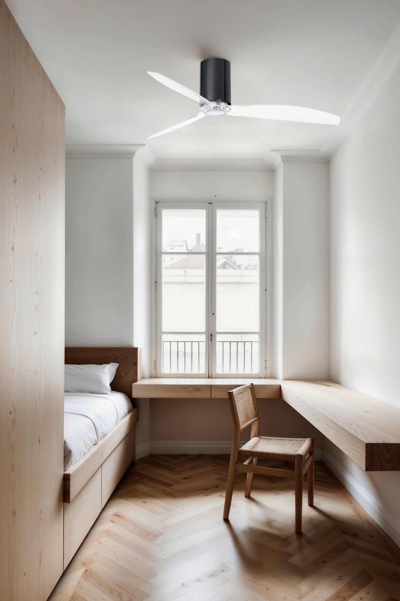 Ventilatore Per Soffitto Nero Con Telecomando