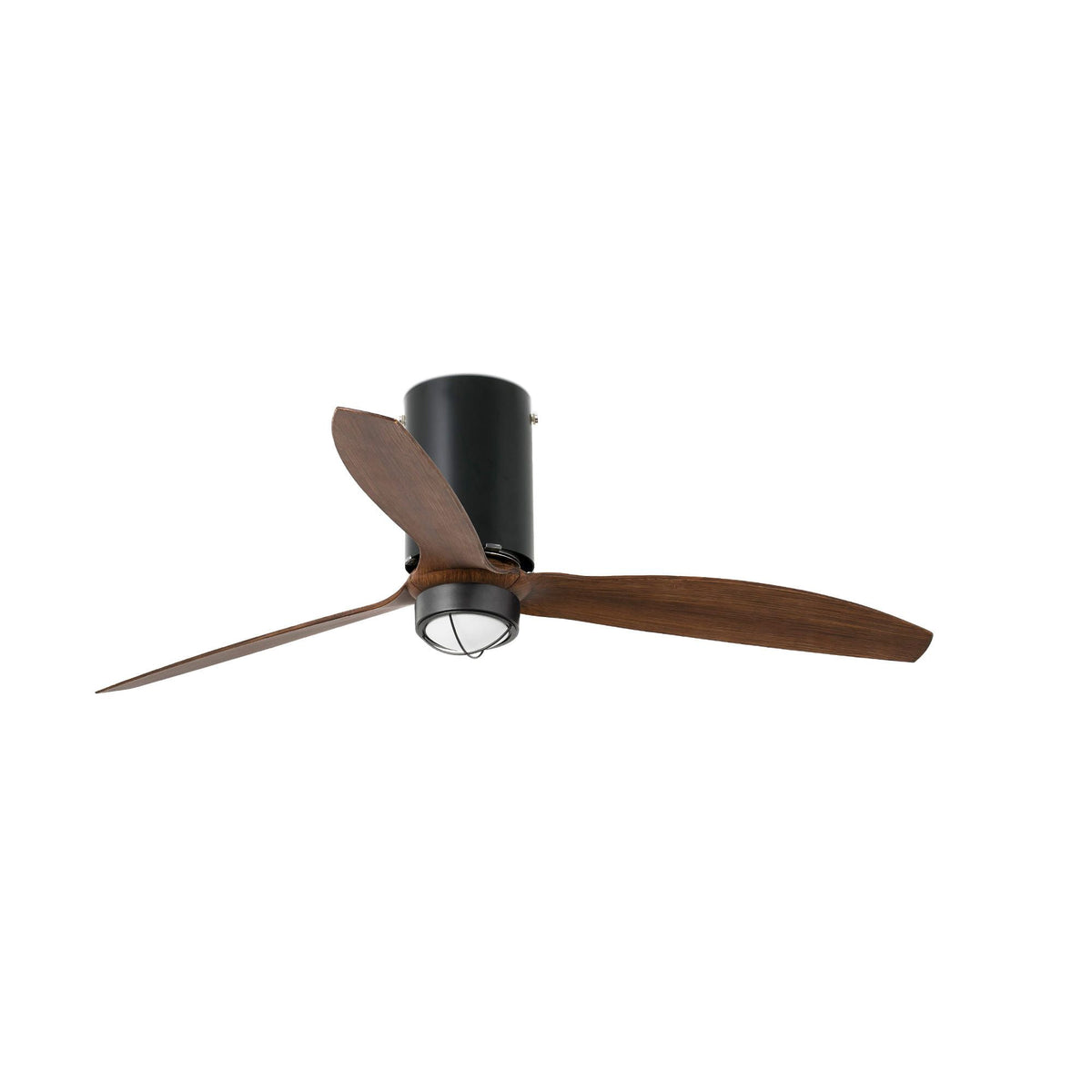 Ventilato mini tube fan nero opaco noce con luce