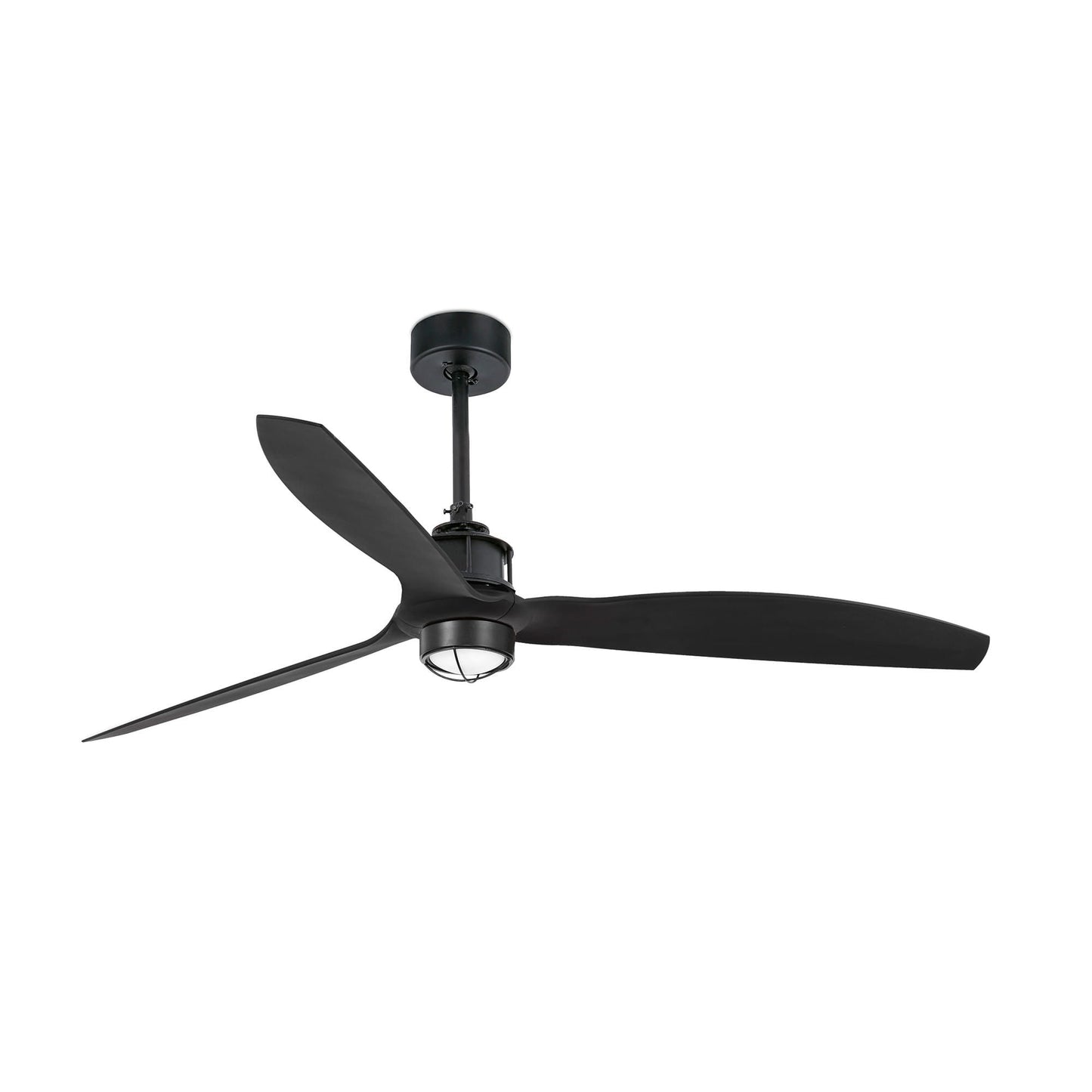 Ventilatore just fan m nero luce led soffitti inclinati