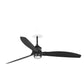 Ventilatore Just Fan Recessed M nero opaco luce 3000K 0 10V