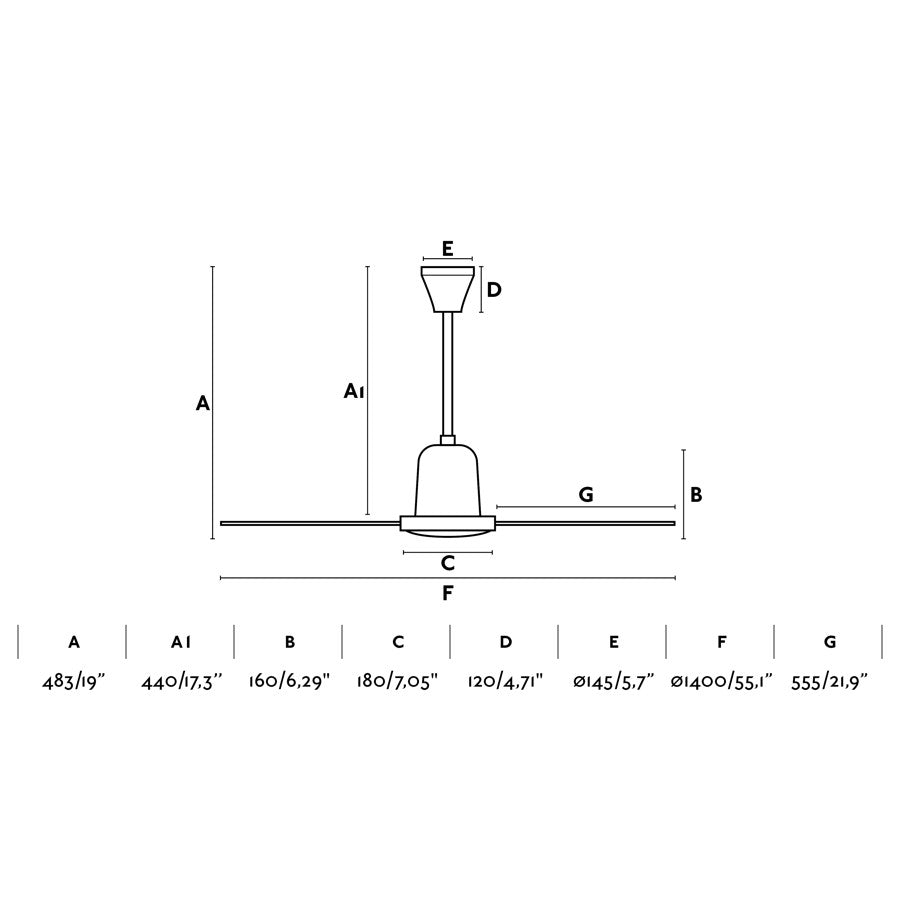 Ventilatore Da Soffitto In Metallo 33001 Faro33001