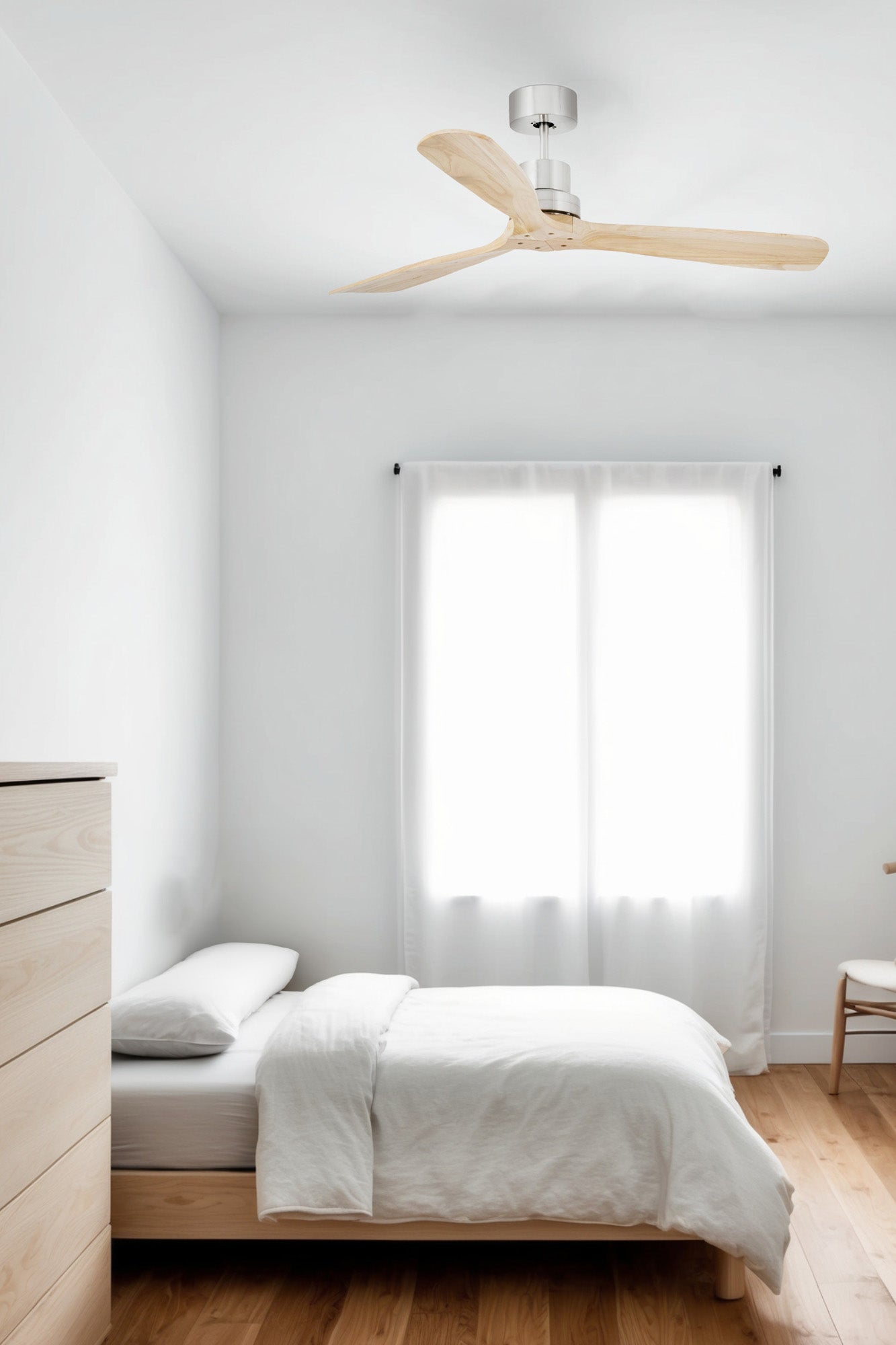 Ventilatore Lantau L nichel opaco pino