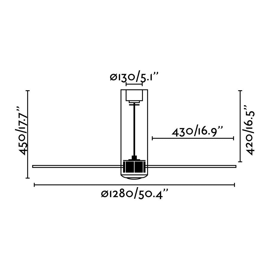 Ventilatore Per Soffitto Trasparente Tube Fan Mpcshop 33374