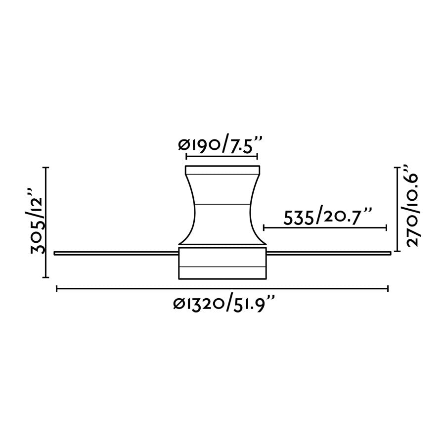 Ventilatore Per Soffitto Con Luce Marrone Tonsay 33386
