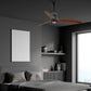 Ventilatore Deco Fan M nero noce luce 3000K