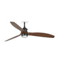 Ventilatore Just Fan Recessed M nero noce 3000K