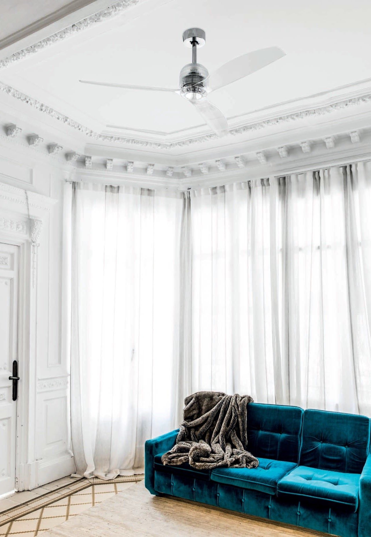 Ventilatore Senza Luce Deco Fan Ottone Faro33398d