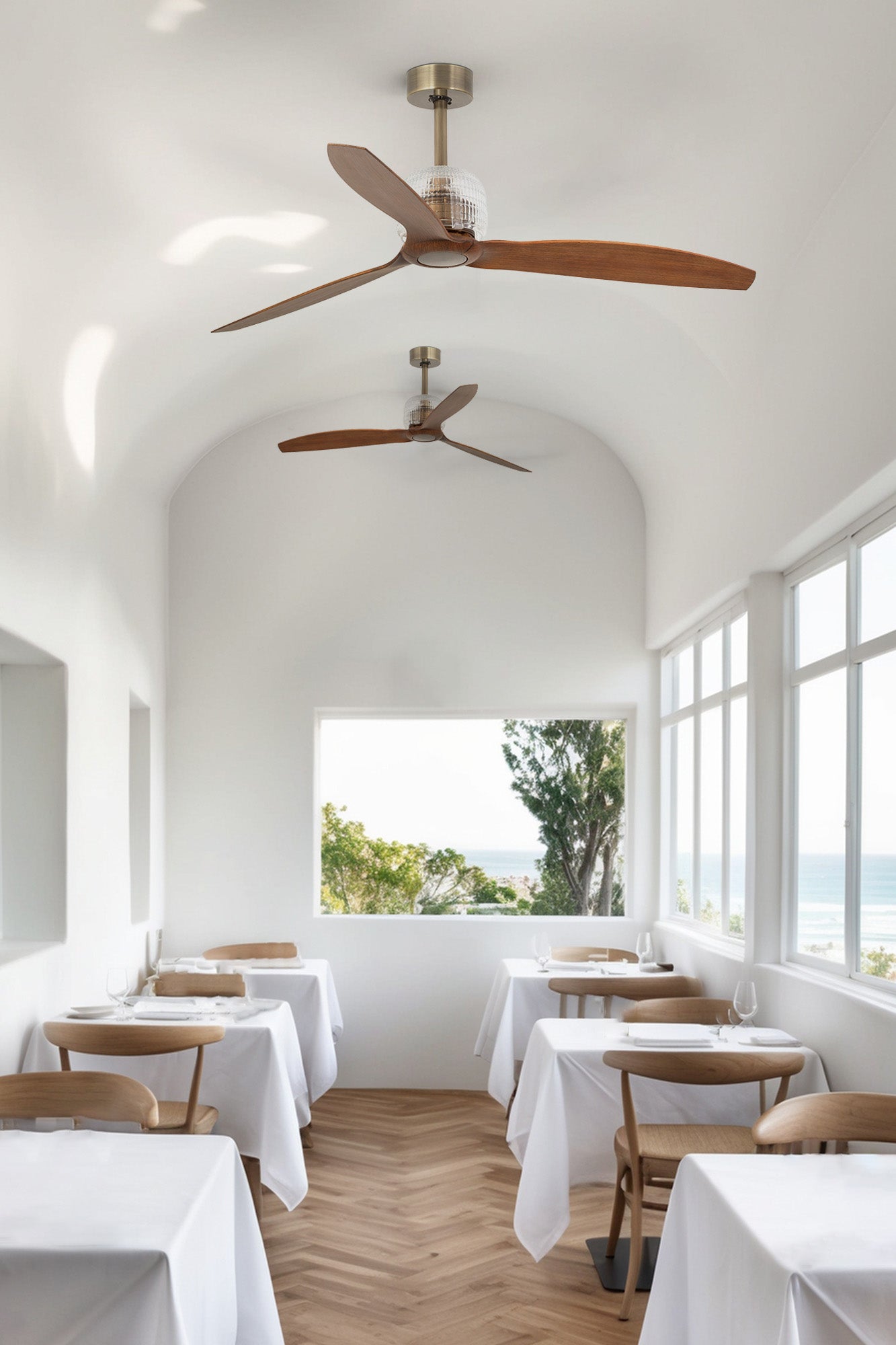 Ventilatore Senza Luce Deco Fan Ottone Faro33398d