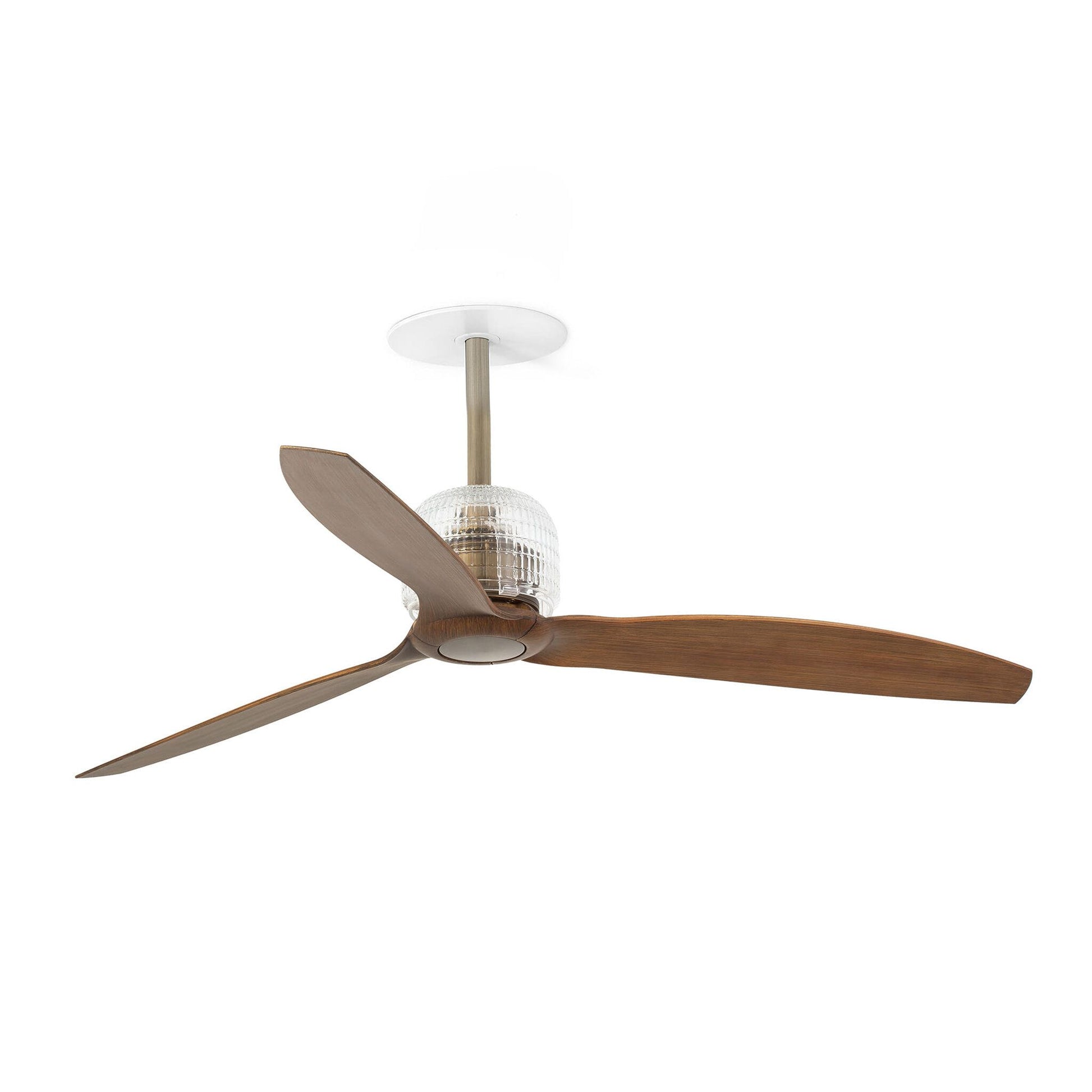 Deco Fan Recessed M oro vecchio noce Wall Control bianco