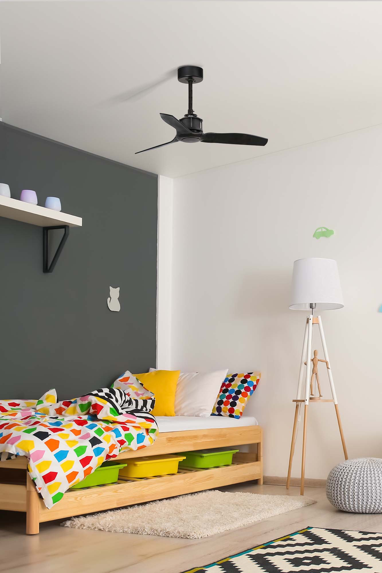 Ventilatore Just Fan S nero opaco TUYA