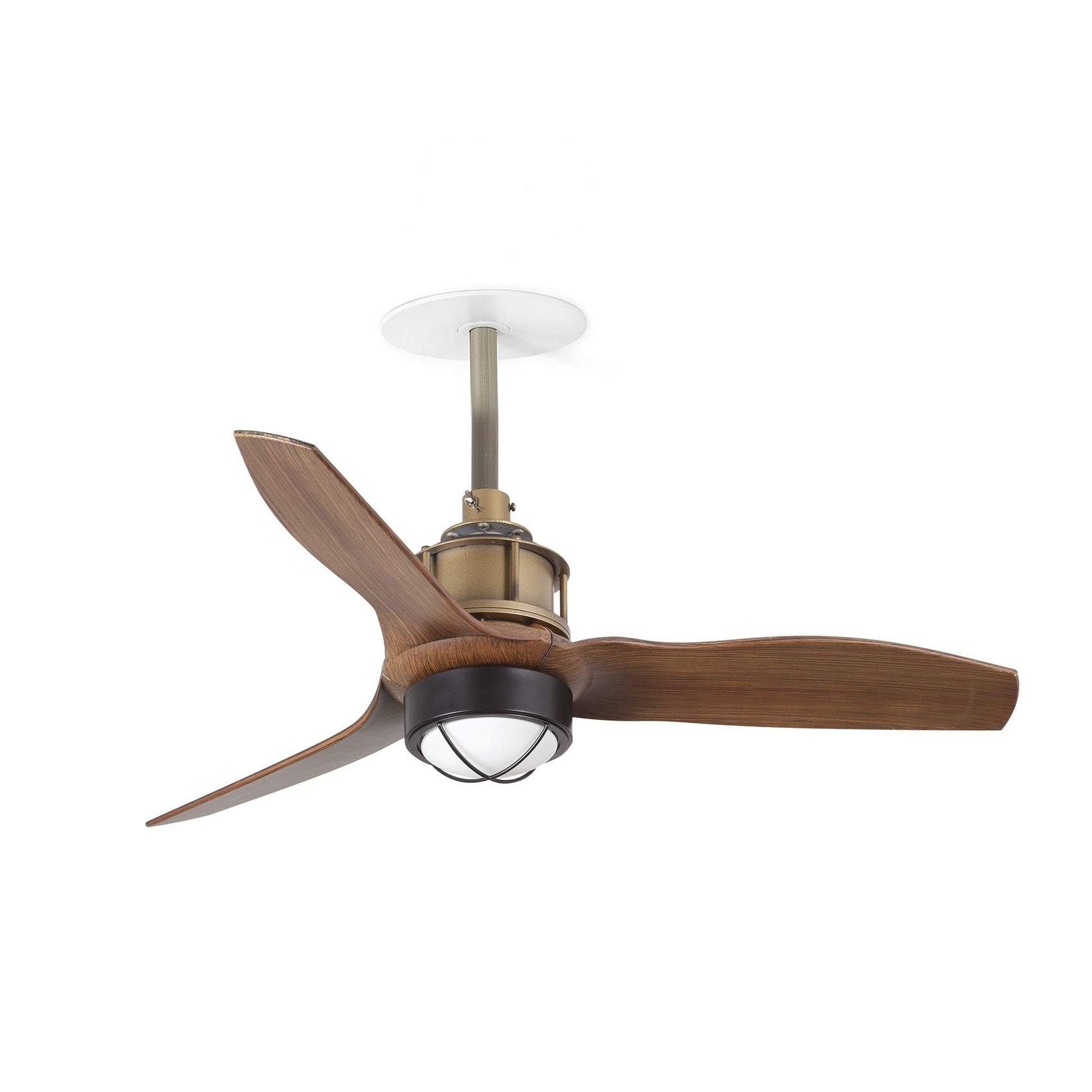Ventilatore Just Fan S Recessed oro vecchio noce 3000K