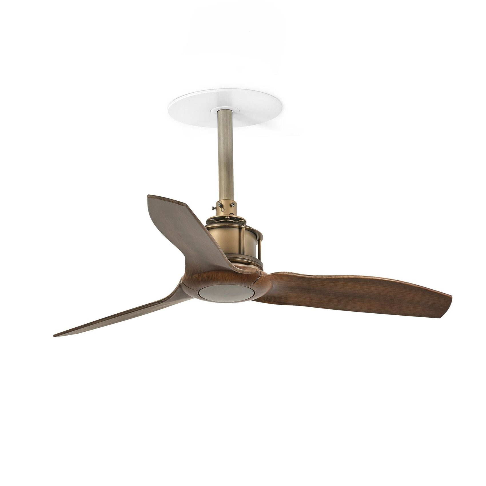 Just Fan S Recessed oro vecchio noce Wall control bianco