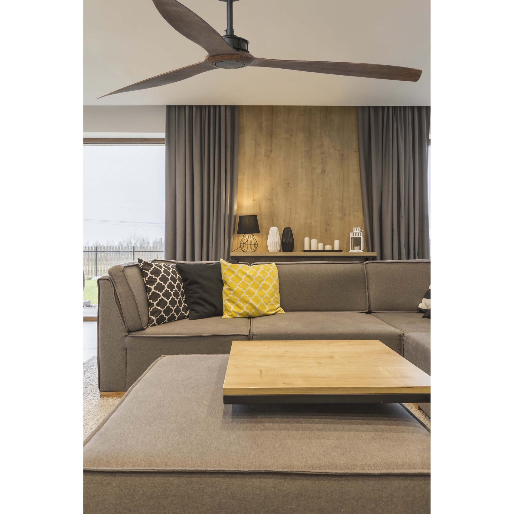 Ventilatore 3 Pale Extra Large Per Grandi Ambienti Nero