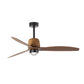 Ventilatore Weaver M Led nero noce 3000K TUYA