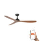 Ventilatore Gotland M nero noce TUYA