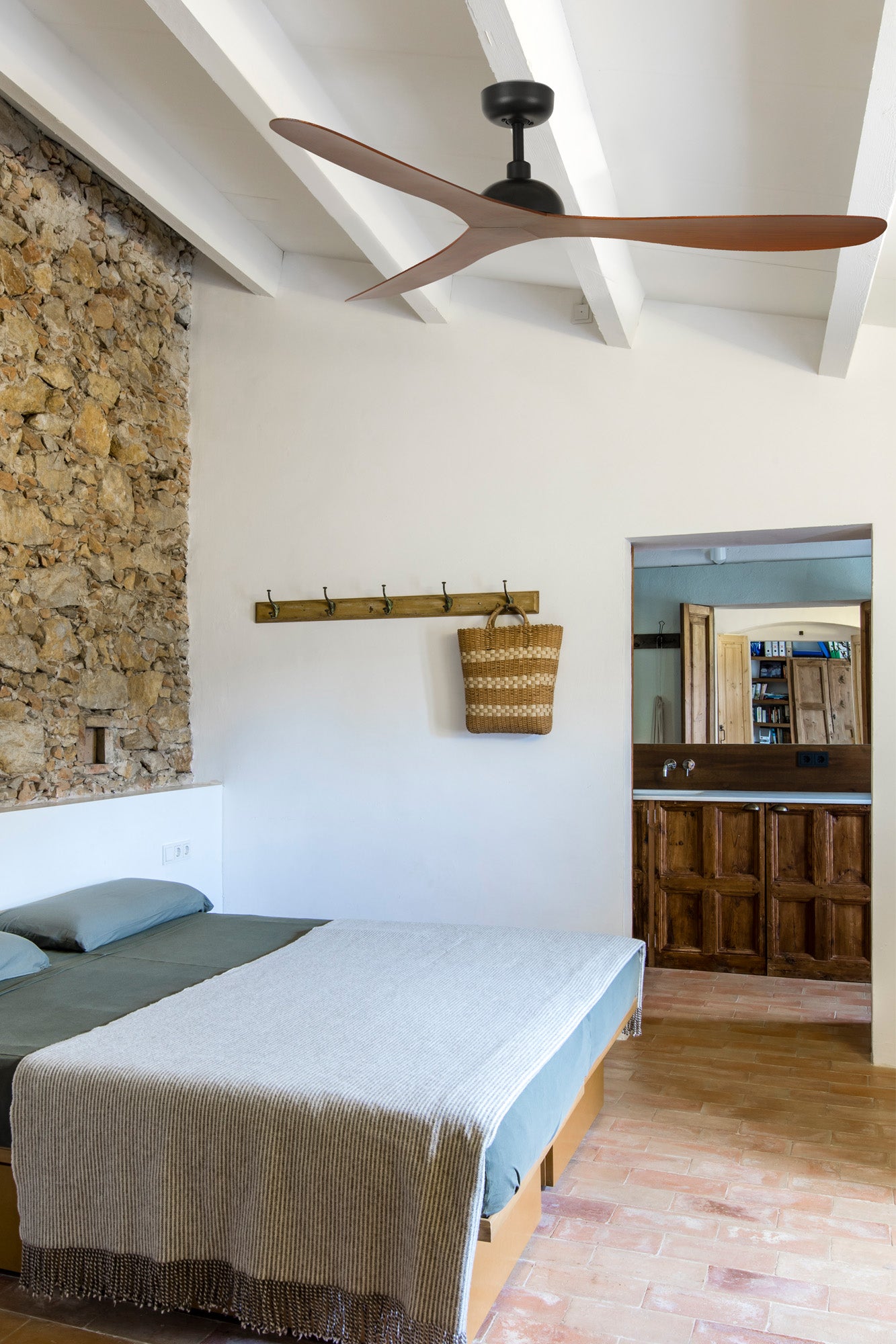 Ventilatore Gotland M nero noce TUYA