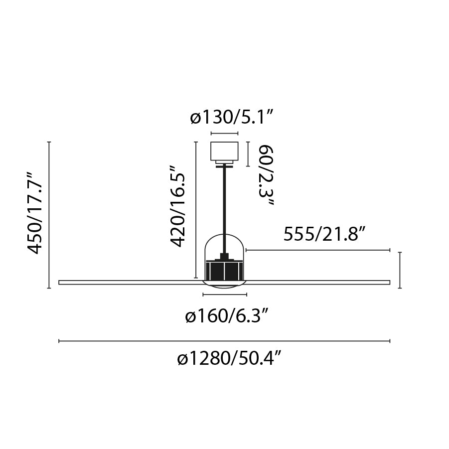 Ventilatore Copper Fan M nero noce