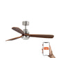 Ventilatore Lantau XL LED nichel opaco noce TUYA