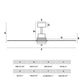Ventilatore Lantau XL LED nichel opaco noce TUYA