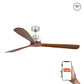 Ventilatore Lantau XL nichel opaco noce TUYA