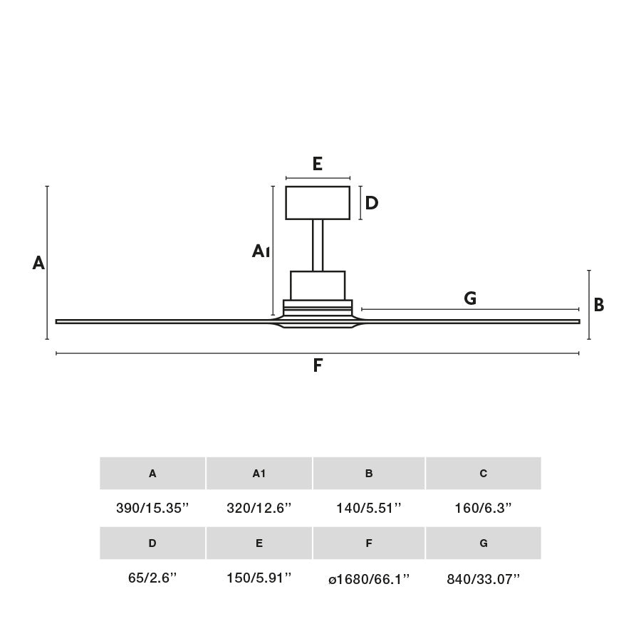 Ventilatore Lantau XL nichel opaco noce TUYA