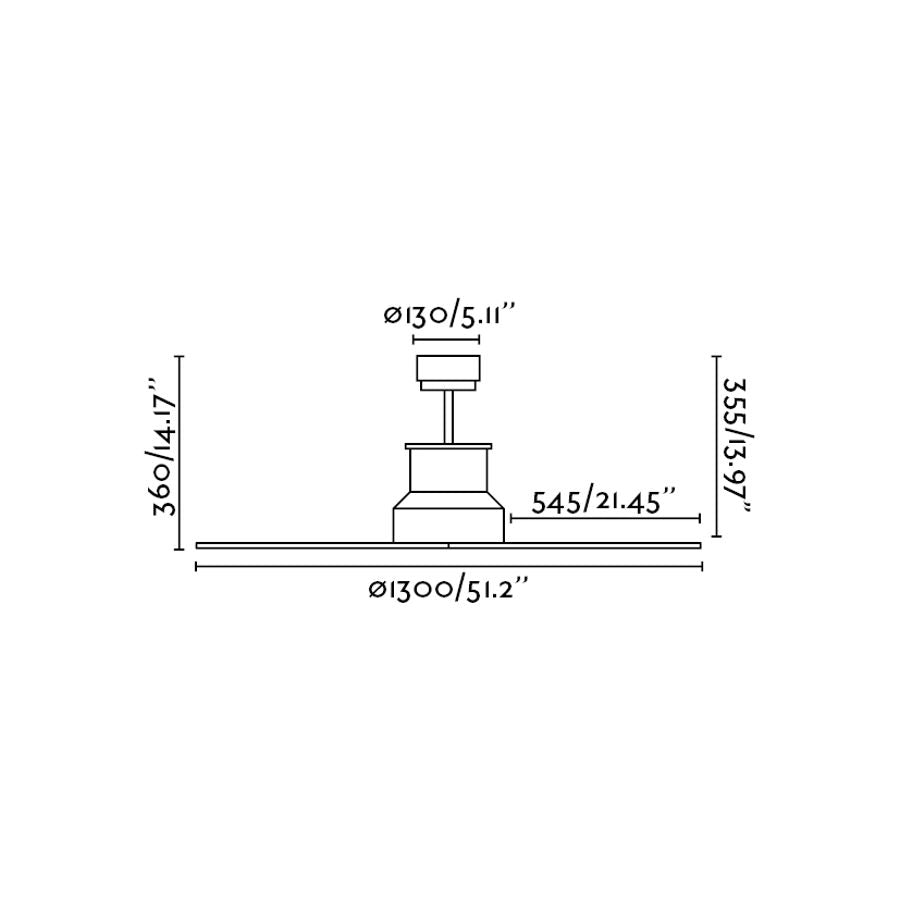 Ventilatore Per Soffitto Senza Luce Con Motore Dc Winche