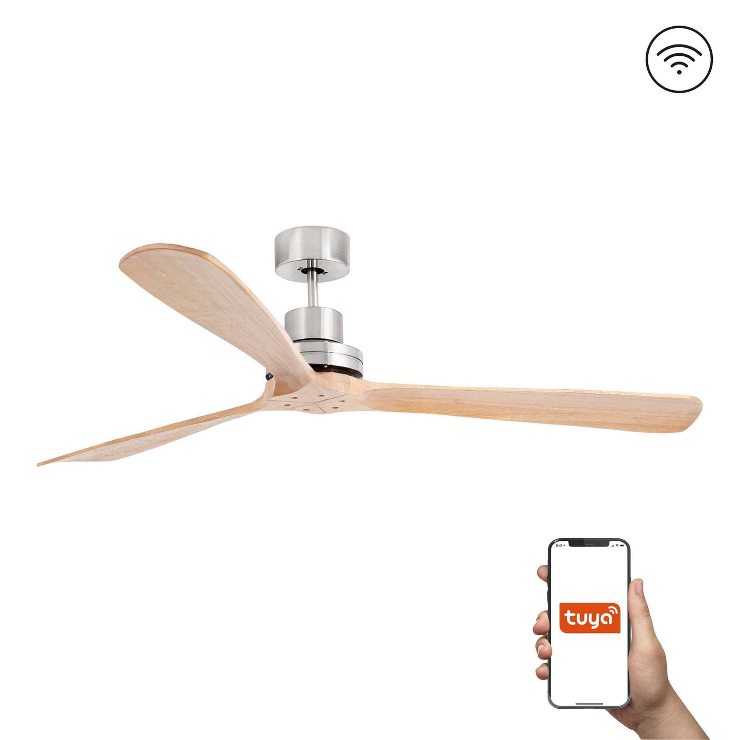 Ventilatore Lantau XL niche opaco pino TUYA