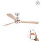 Ventilatore Lantau XL LED nichel opaco pino TUYA