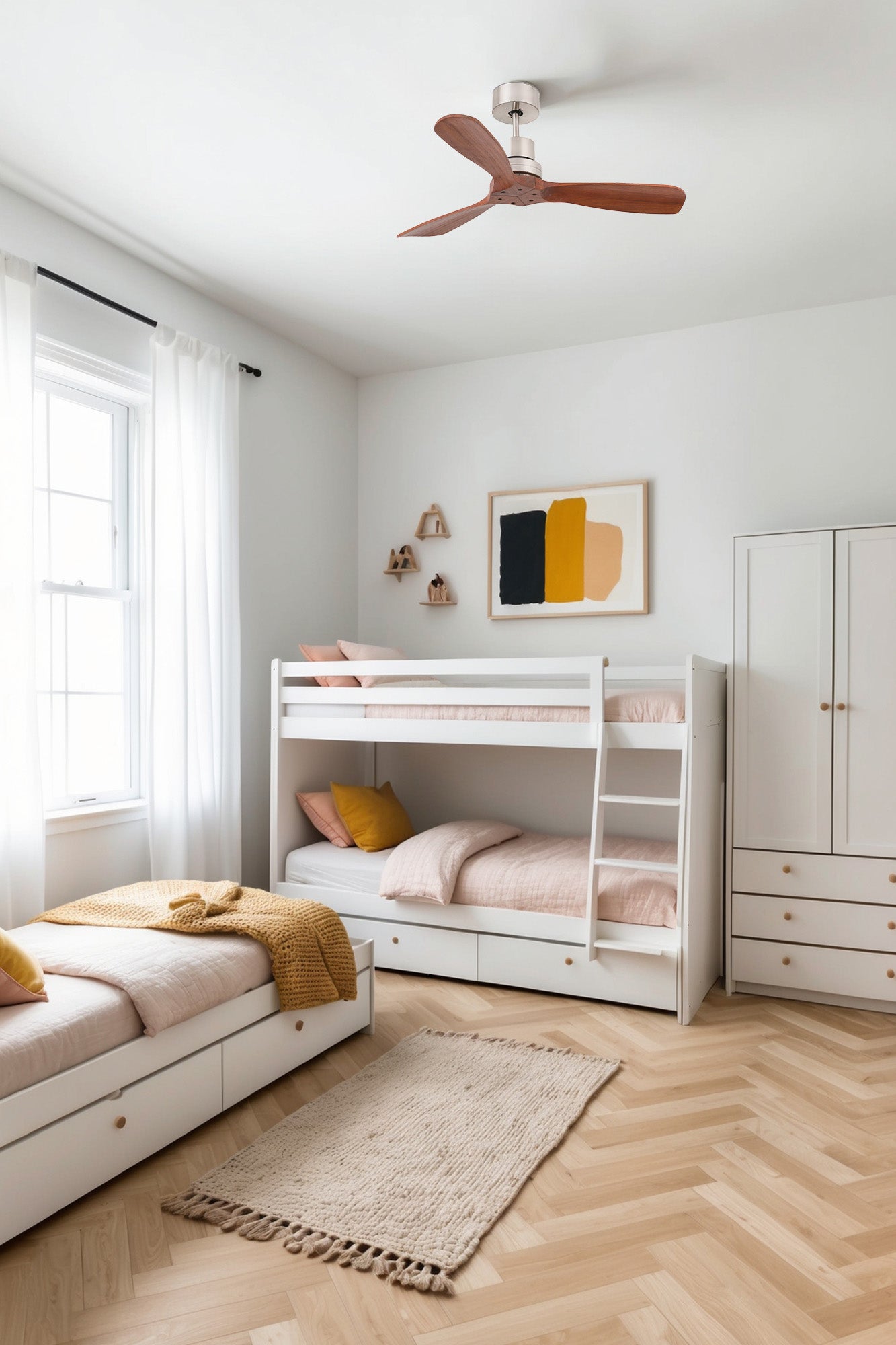 Ventilatore Mini Lantau S nichel opaco noce TUYA