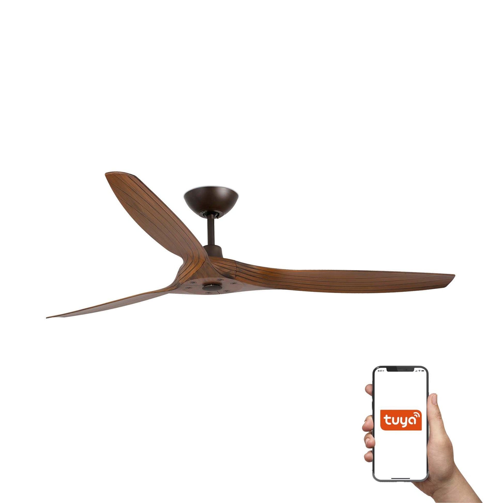 Ventilatore Morea L marrone noce TUYA