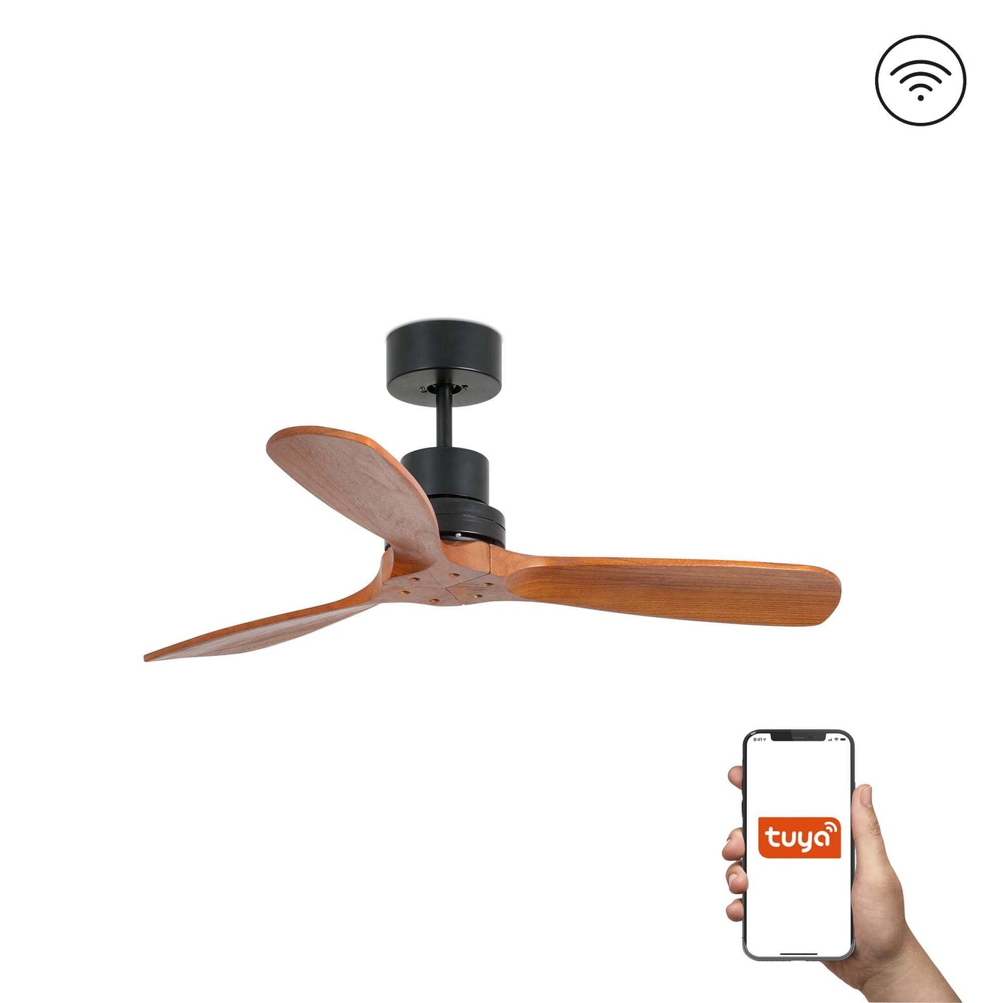 Ventilatore Mini Lantau S nero noce opaco TUYA