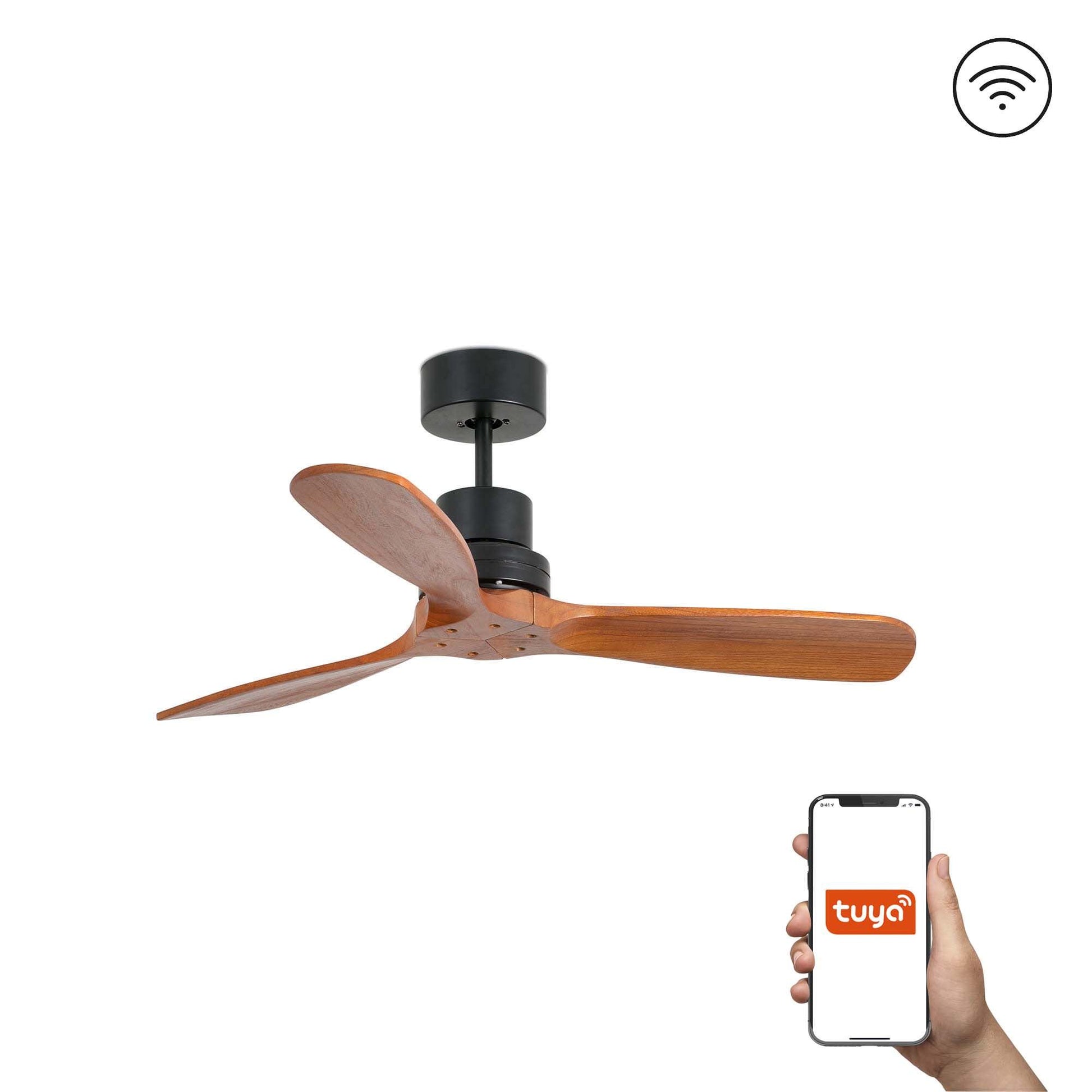 Ventilatore Mini Lantau S nero noce opaco TUYA