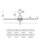 Ventilatore Lantau L LED nichel opaco noce TUYA