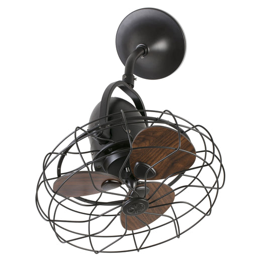 Ventilatore Keiki S marrone noce stile industrial