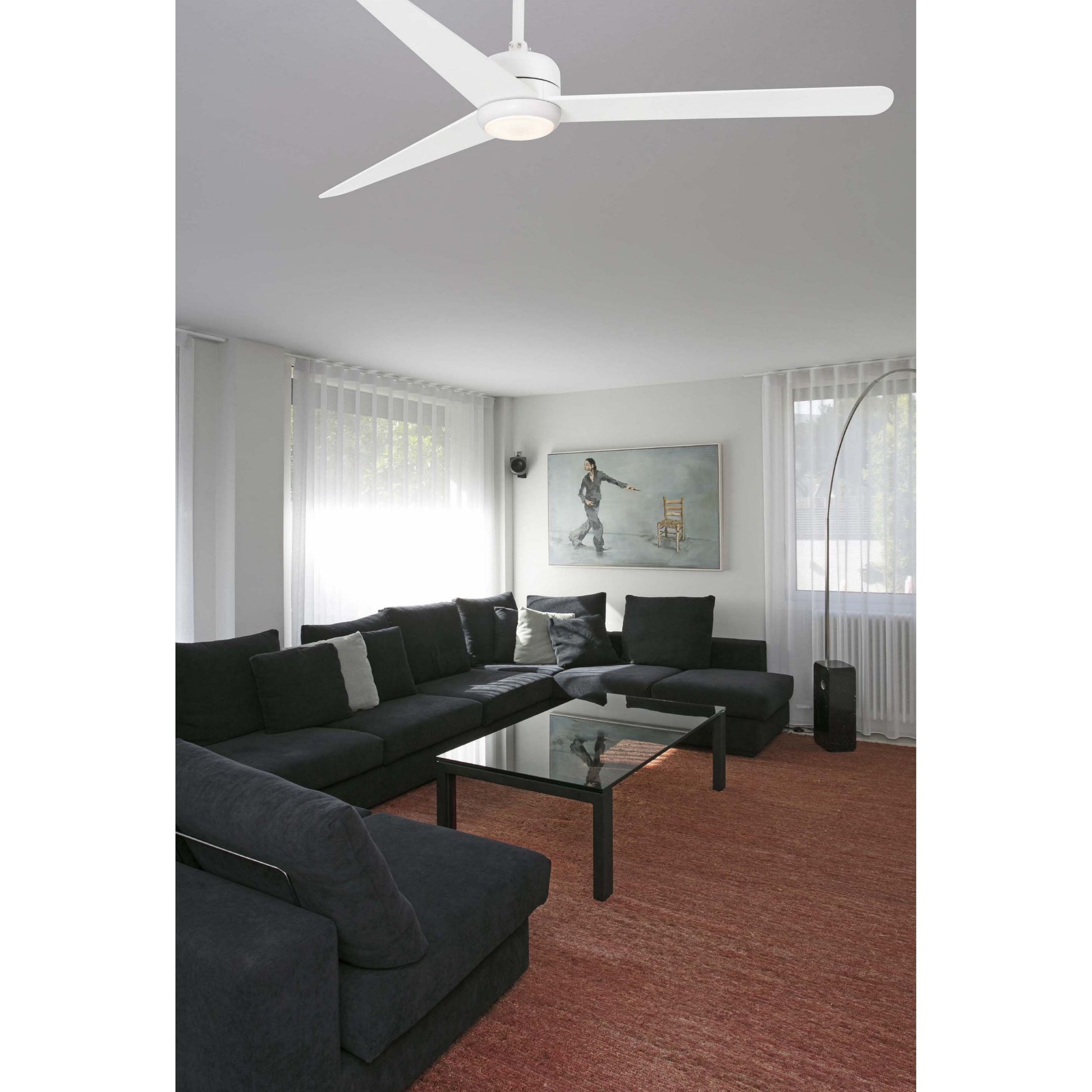 Ventilatore Con Telecomando Bianco Con Motore Dc e Luce Led